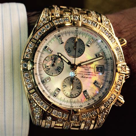 lab made diamond breitling watch for sale|Breitling chronomat originals.